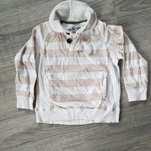 Striped Beige and White Kids Pullover